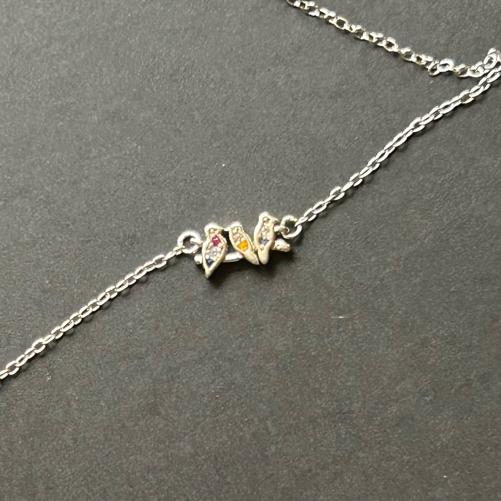 LAST CHANCE 925 Sterling 3 little birds Necklace 16inch, 4 inch extender
